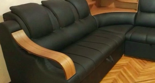 Перетяжка кожаного дивана. Технологический институт 2